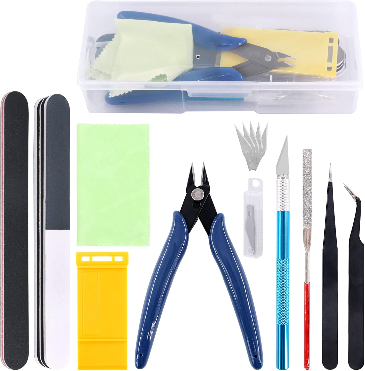 10Pcs Model Tools Craft Set Modeler Building Kit for Basic Model Assembling, Building and Repairing