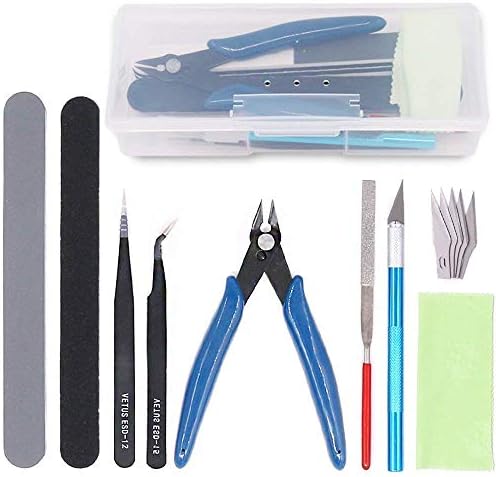 9Pcs Model Tools Kit Hobby Building Tools Craft Set for Basic Model Building, Repairing and Fixing