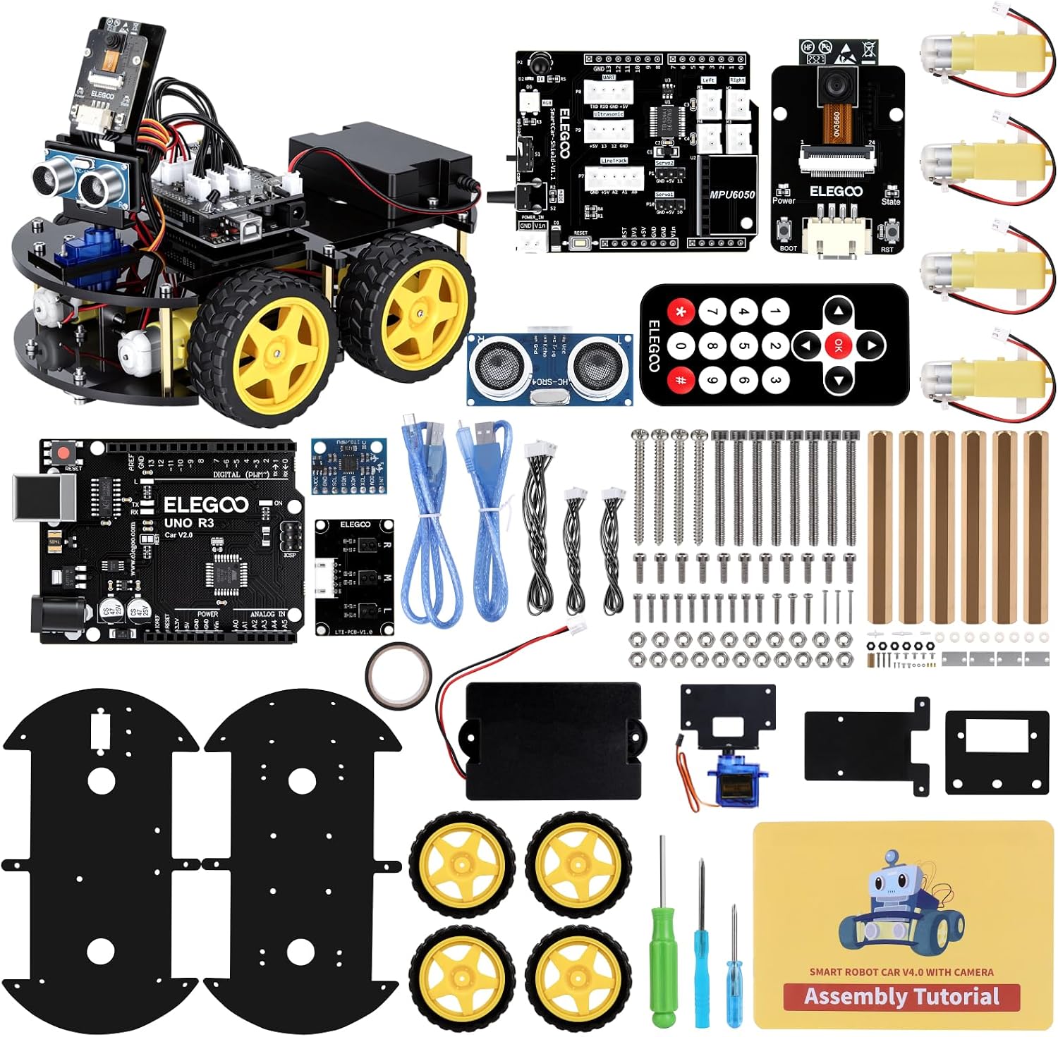 ELEGOO UNO R3 Smart Robot Car Kit V4 with Camera