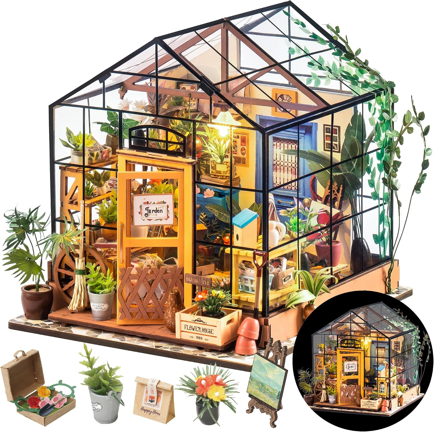 The Rolife DIY Miniature Greenhouse (B07NZ2ZNVM)