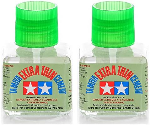Tamiya 87038 Extra Thin Cement Glue Fine Tip 40ml 2 Pack