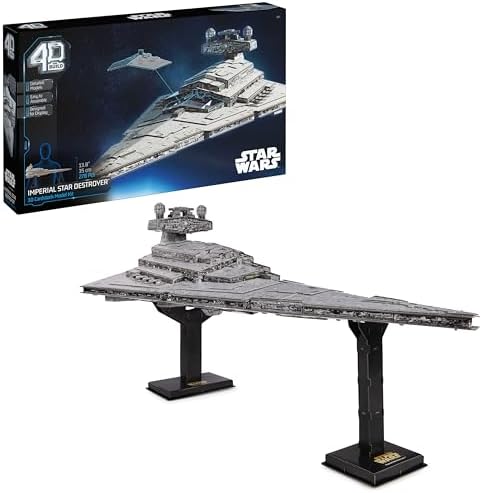 4D Build, Star Wars Deluxe Imperial Star Destroyer 3D Model Kit, Star Wars Collectibles & Desk Decor, Adult Puzzle, Building Toys, 278 Pieces, 3D Puzzles, Gift Ideas for Ages 12 & Up